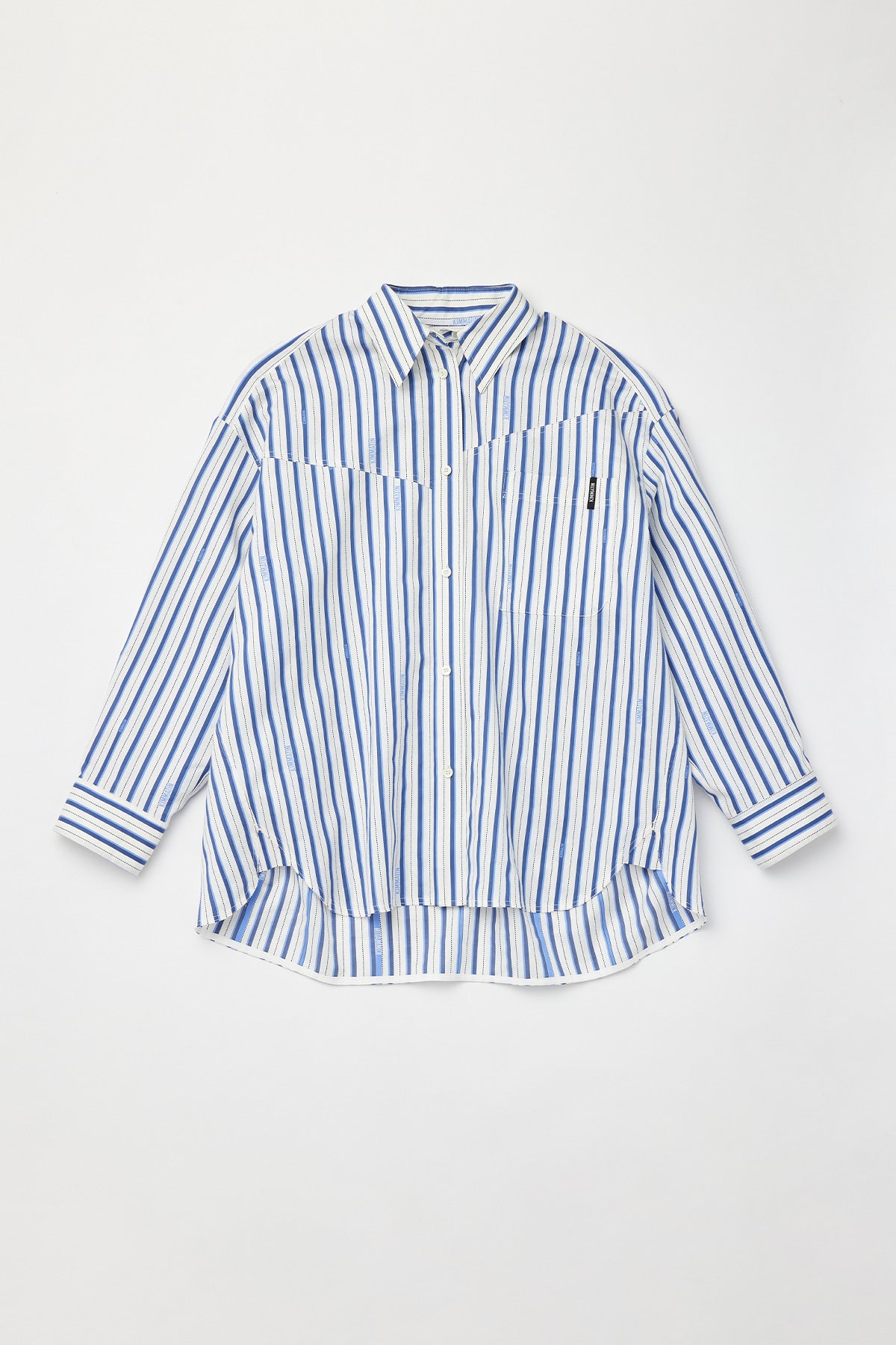Matinkim Mini Label Pocket Stripe Shirt IN Blue