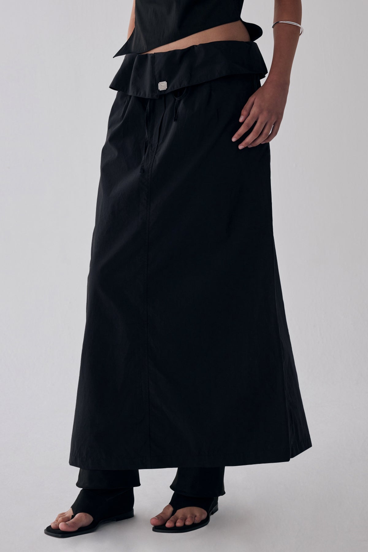 Treemingbird Folded Skirt Black