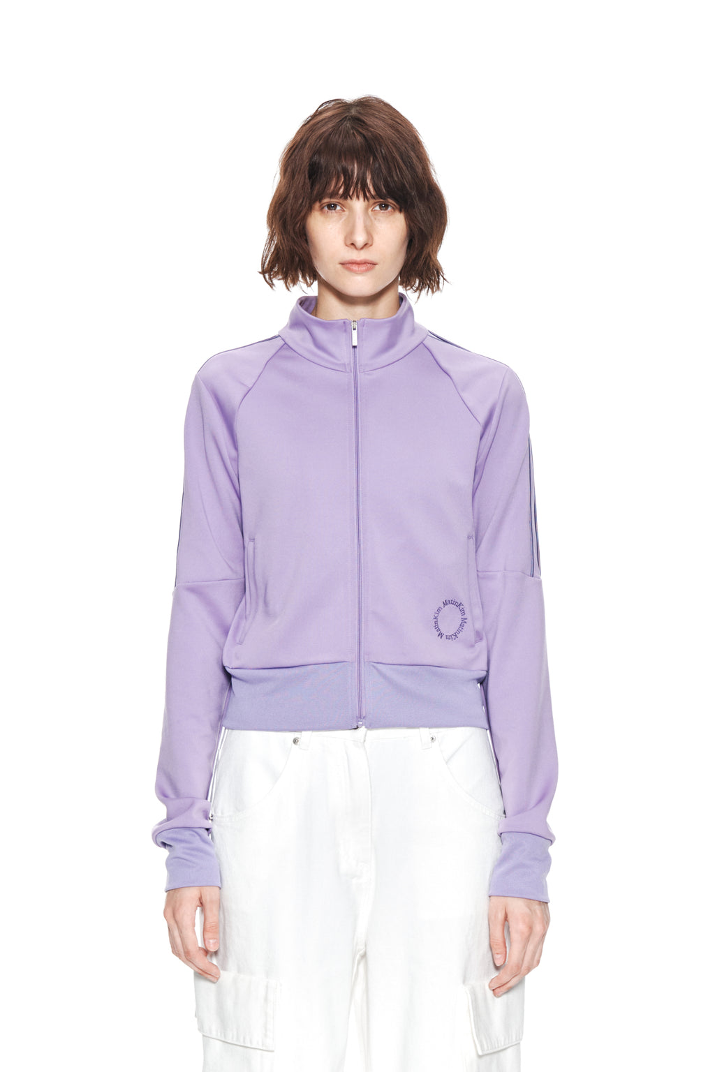 [matinkim] PIPING CROP TRACK JUMPER IN LILAC