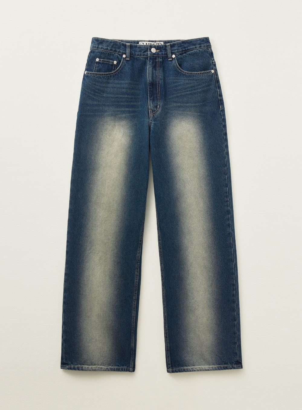 [satur] Brooklyn Newtro Wide Washed Denim Pants - Retro Blue