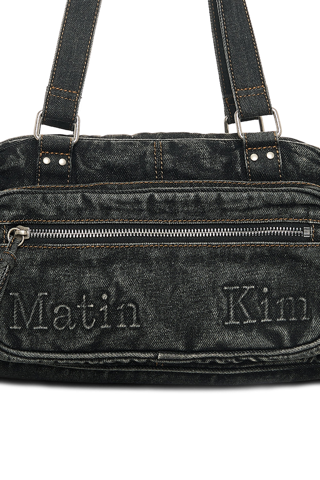 Matinkim Matin Dust Denim One Pocket Shoulder Bag IN Black