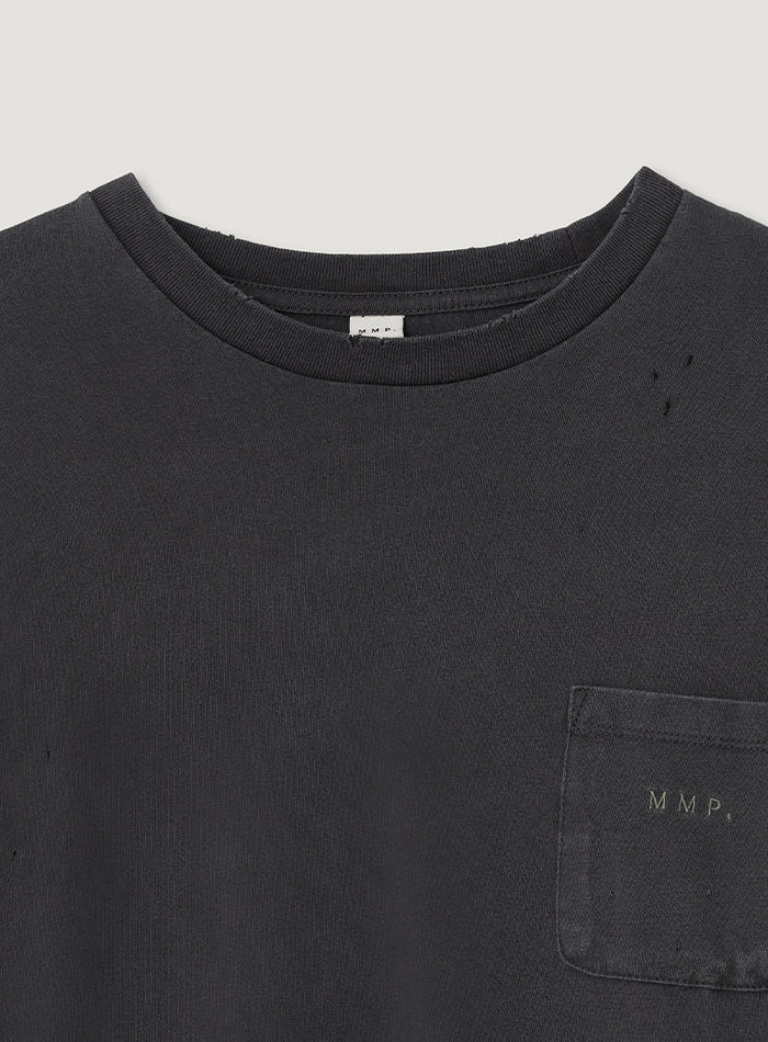 Mango Maniplease Dust Washed Over Fit Tee Purple Charcoal