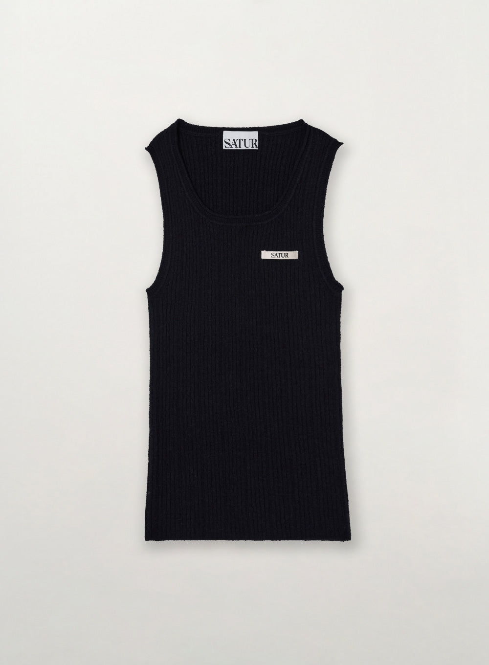 Satur Basic Knit Sleeveless - Black