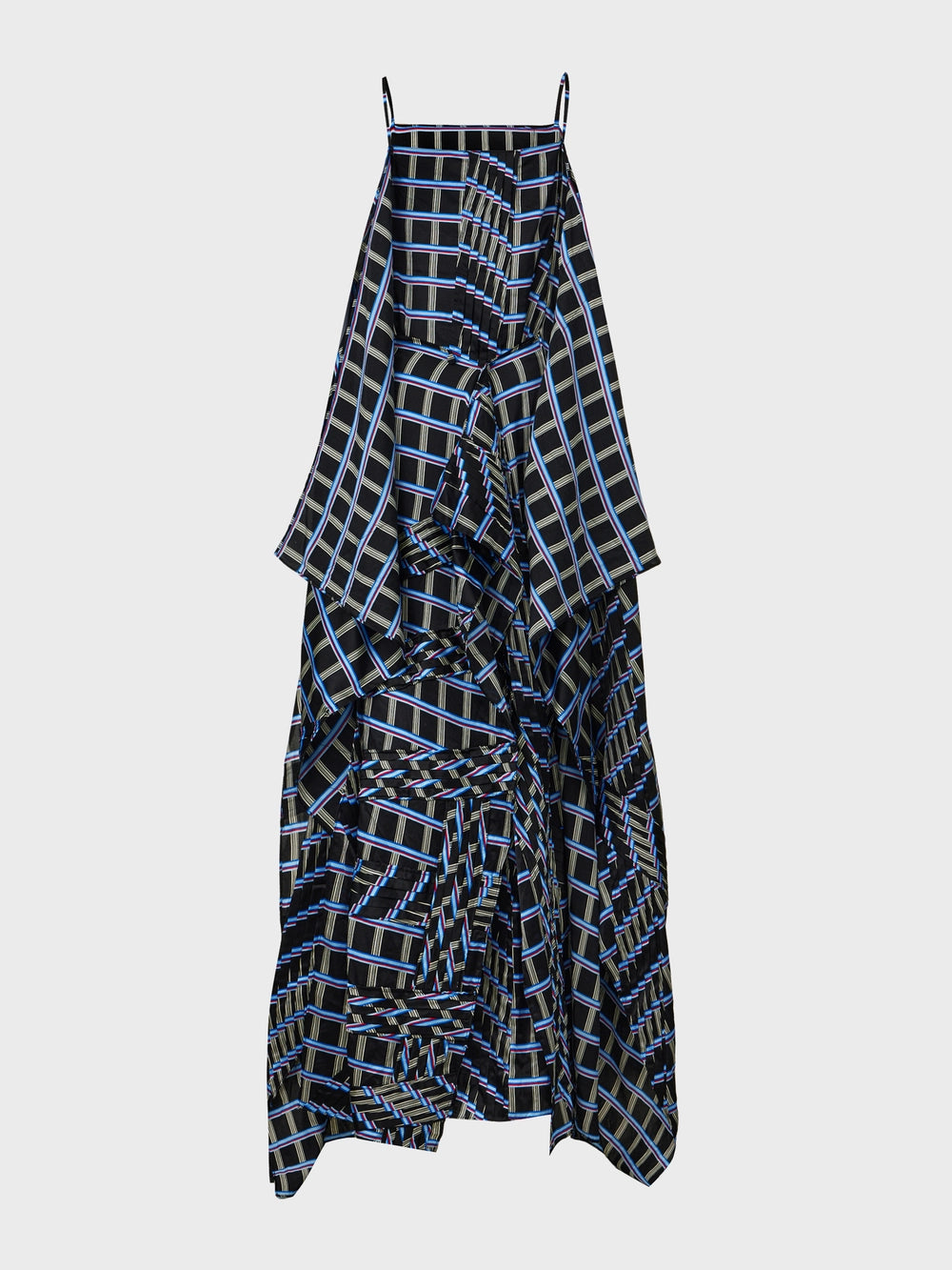 EENK Drape Check Dress - Black
