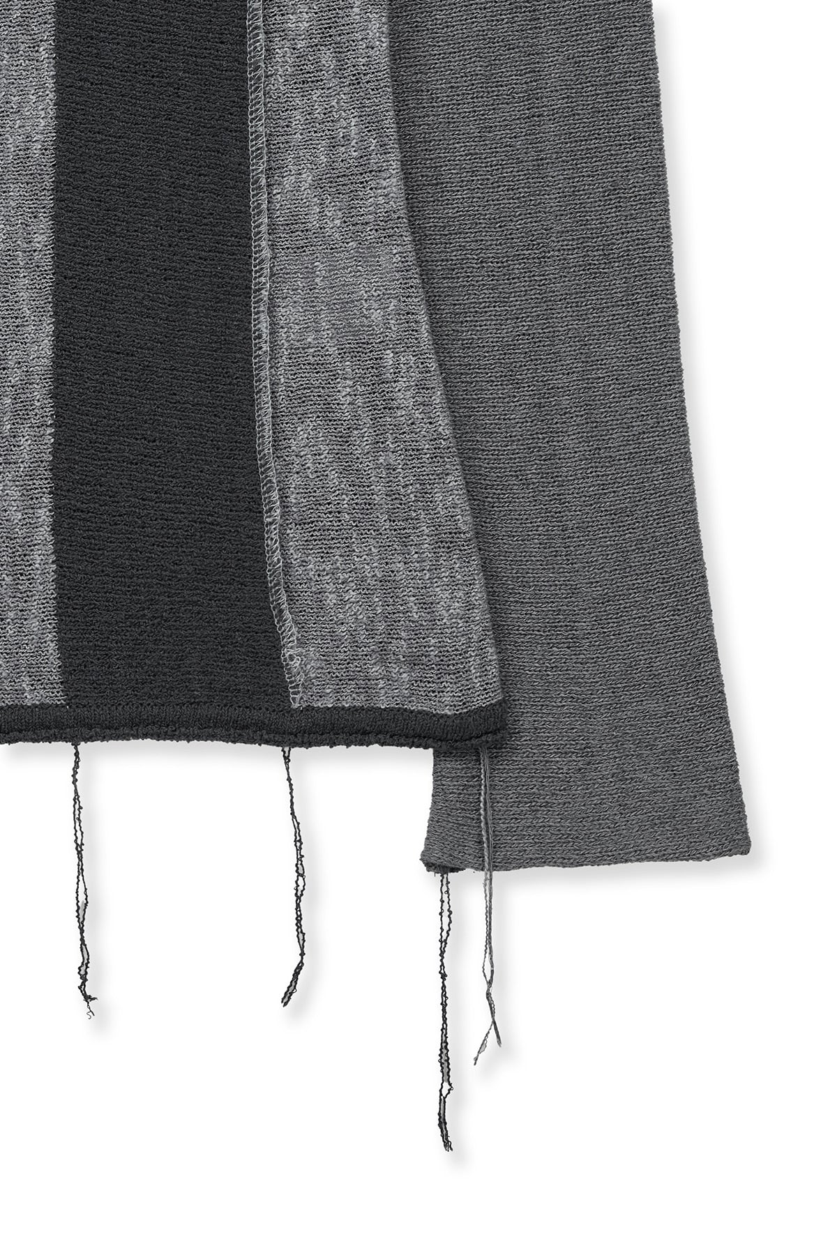 [matinkim] Color Block Slim Knit Cardigan IN Charcoal