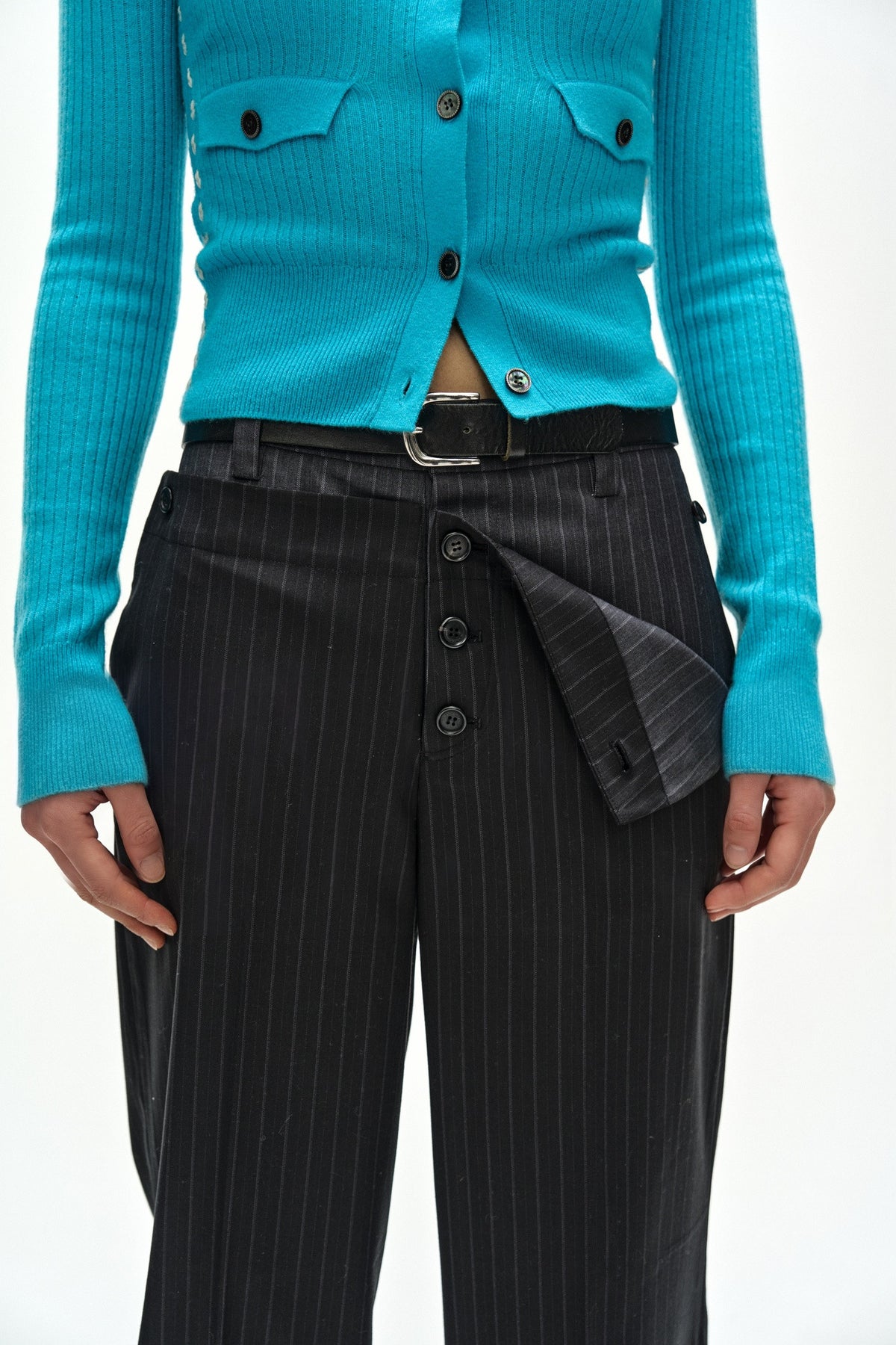 Andersson Bell Button-Fold Trousers