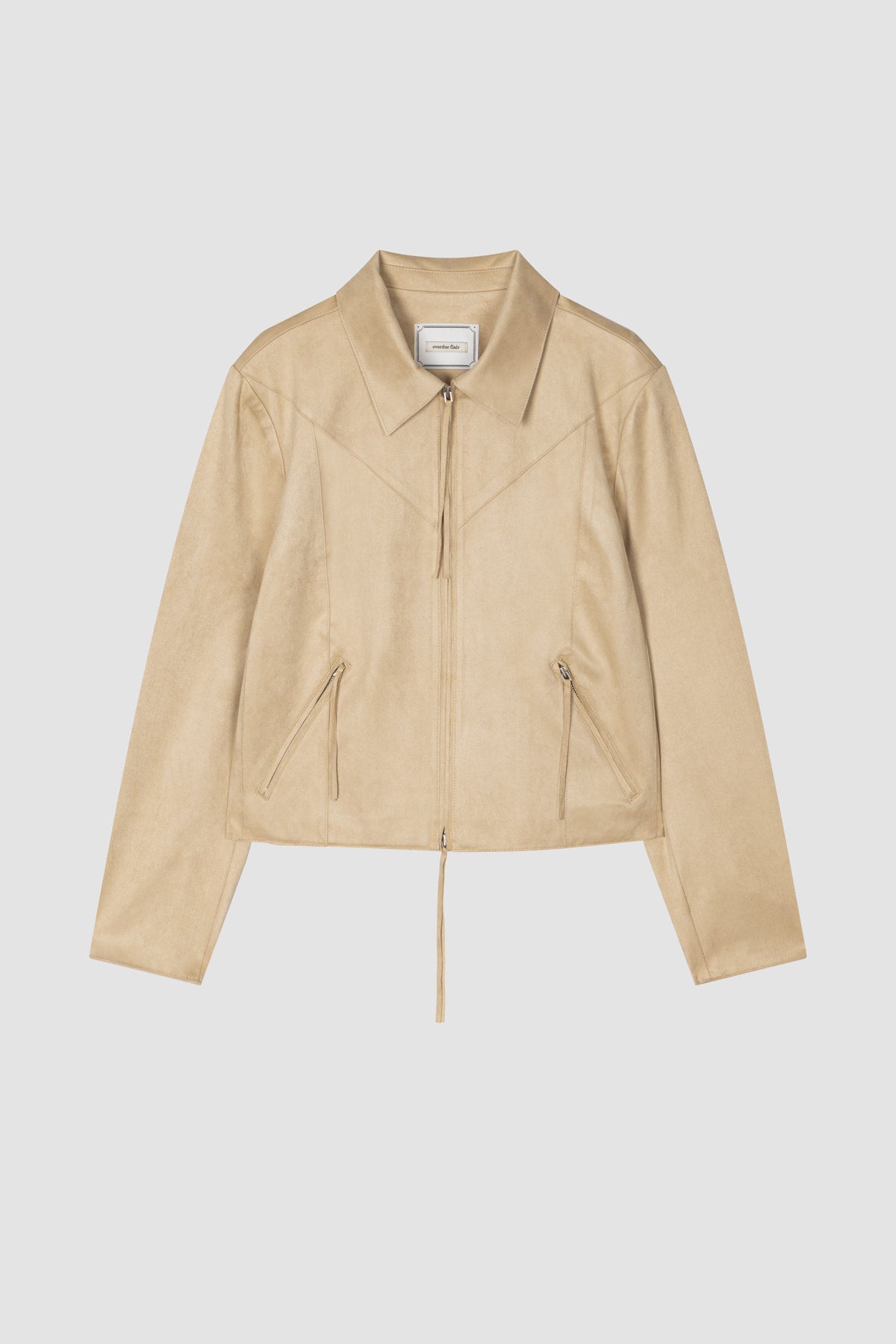 Overdueflair Western Suede Jacket Light Beige