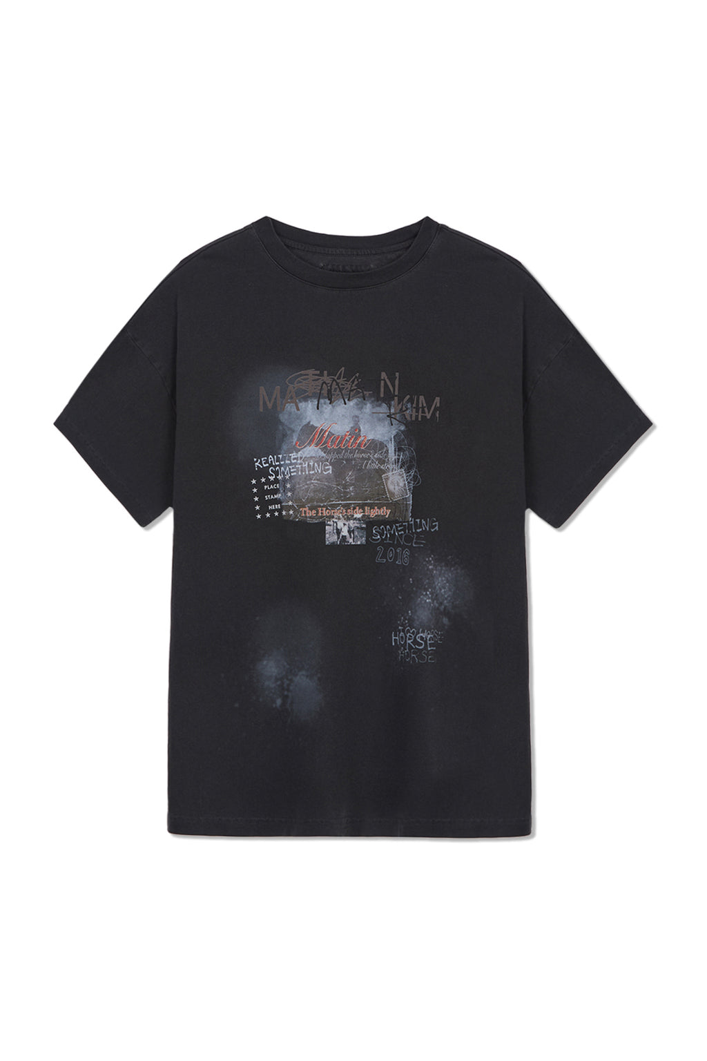 [matinkim] Matin Lny 26 Pigment Logo Top IN Charcoal