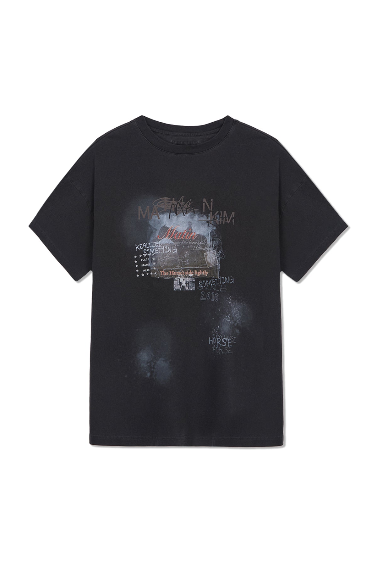 [matinkim] Matin Lny 26 Pigment Logo Top IN Charcoal
