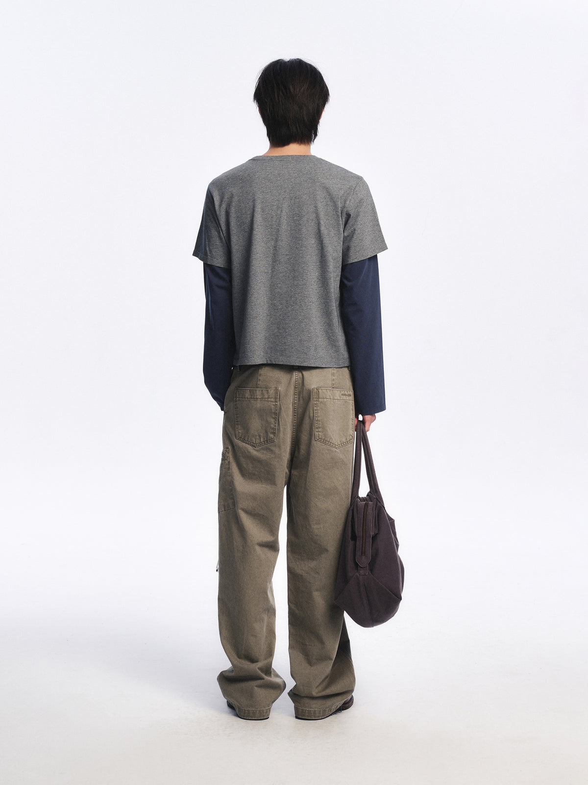 Low Classic Lc Layered Tee Charcoal Melange