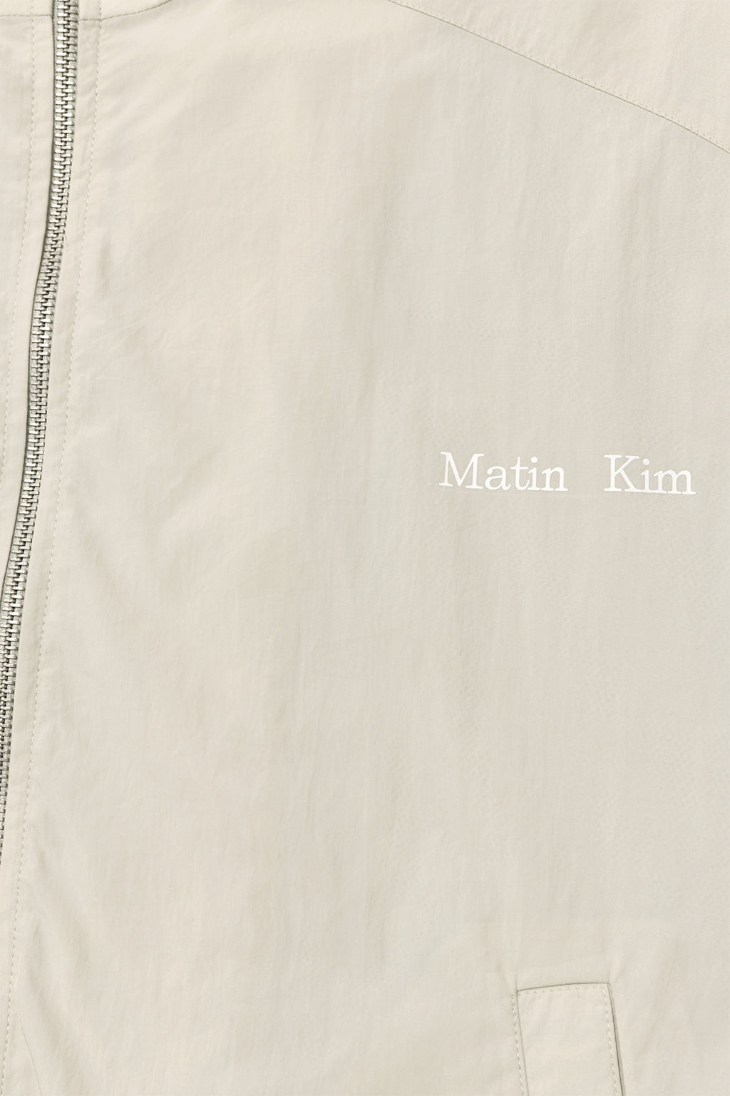 [matinkim] OVERSIZE NYLON LIGHT JUMPER FOR MEN IN LIGHT BEIGE