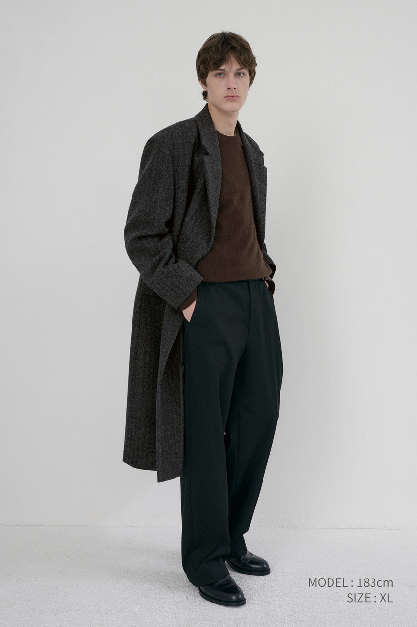 Dunst Unisex Boxy Tailored Coat Grey Herringbone