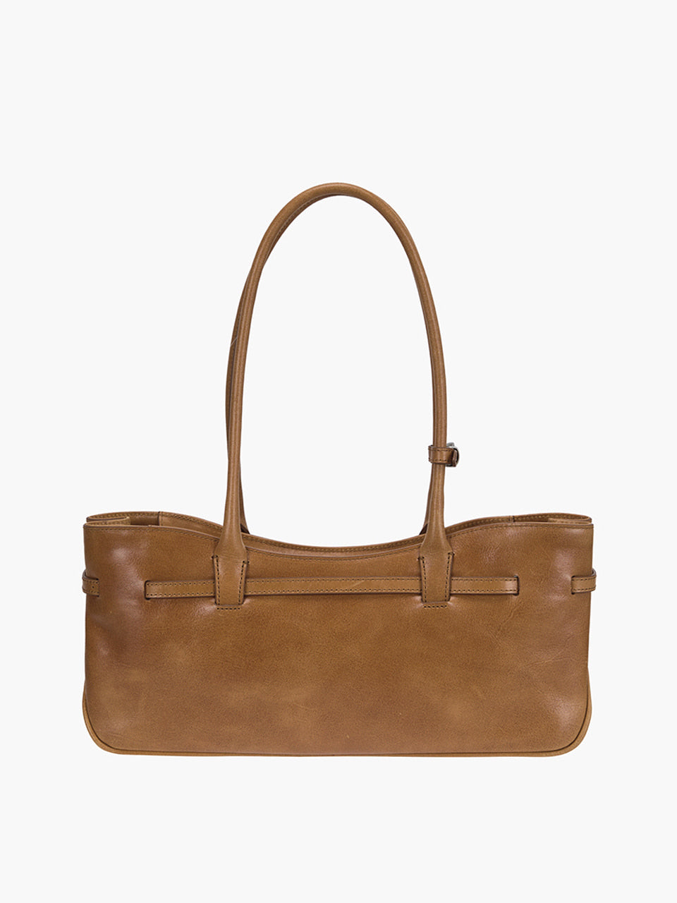 Margesherwood Grandma Used Shoulder Bag saddle brown pull-up