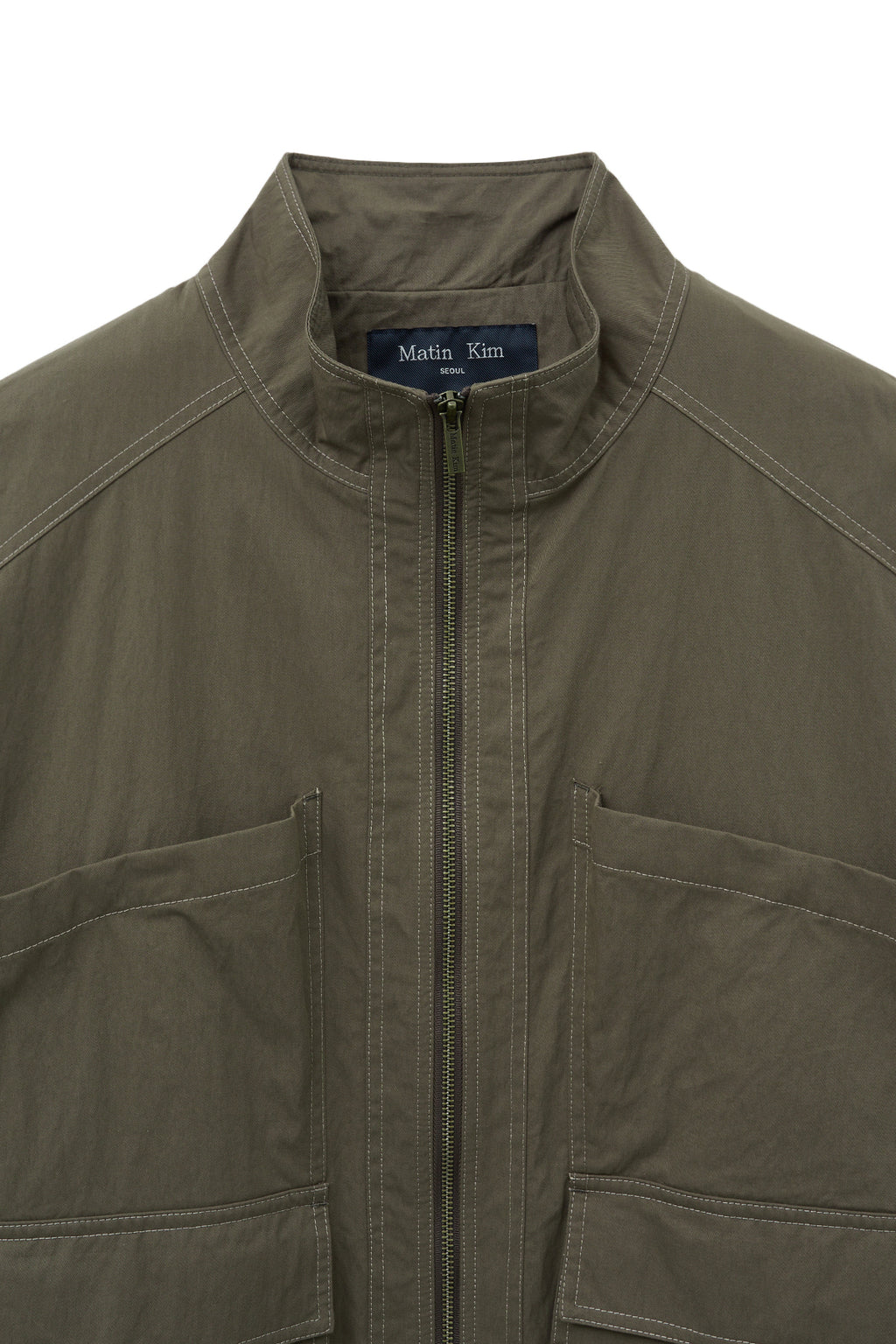 [matinkim] UTILITY BOMBER JUMPER FOR MEN IN KHAKI BROWN
