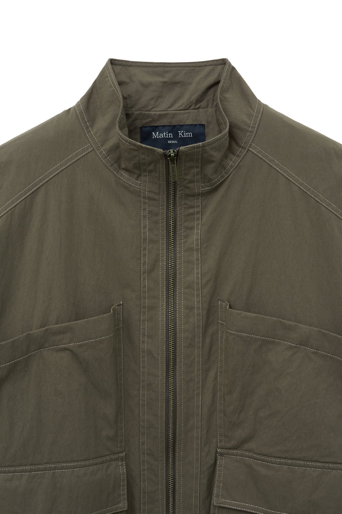 [matinkim] UTILITY BOMBER JUMPER FOR MEN IN KHAKI BROWN