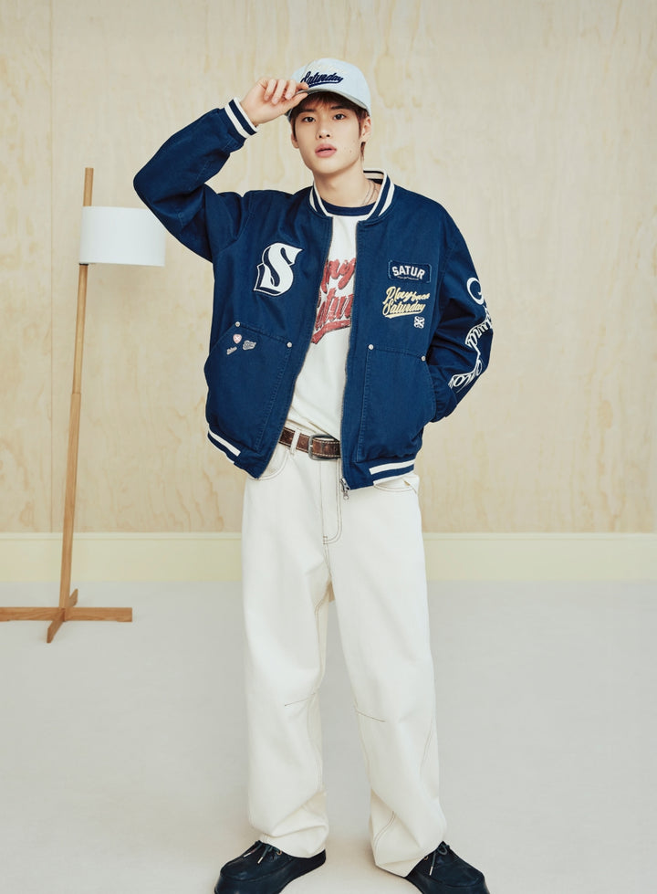 Satur Round Color Denim Pants - Ecru