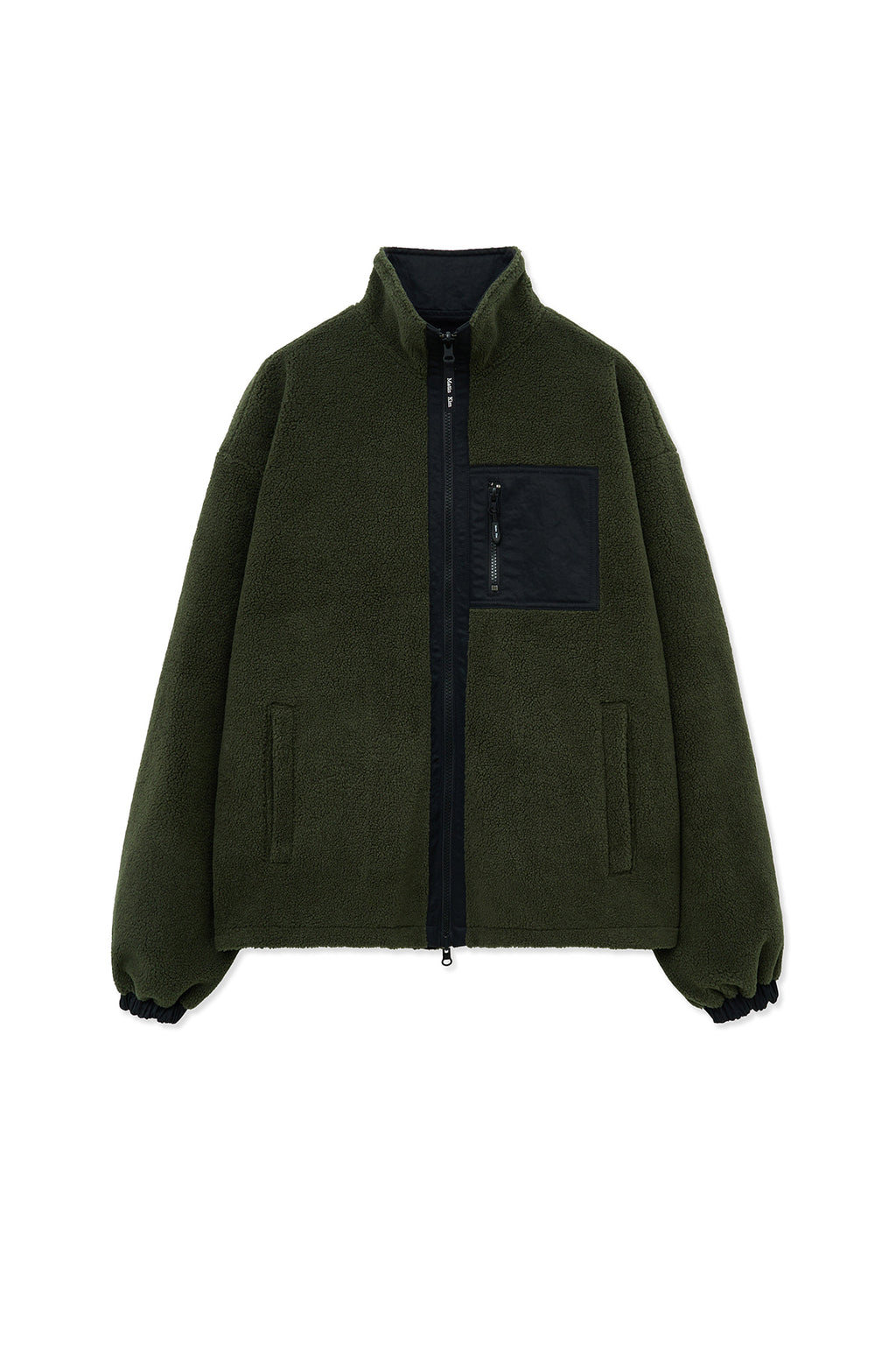 Matinkim Reversible Sherpa Zip UP IN Khaki