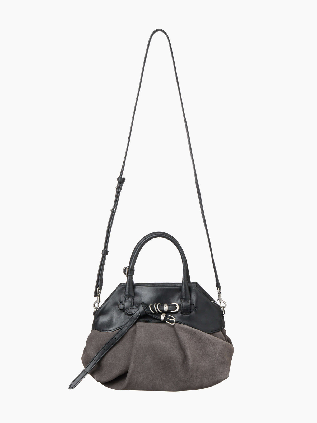 Margesherwood Soft Grandma Layered Mini Bag grey suede