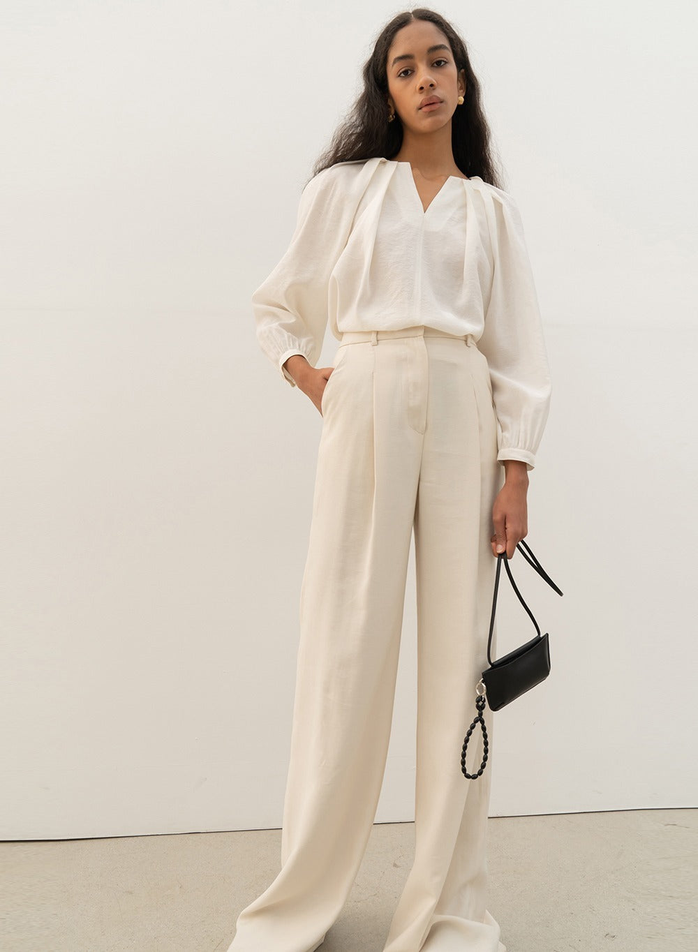 Kindersalmon Scabra Blouse White