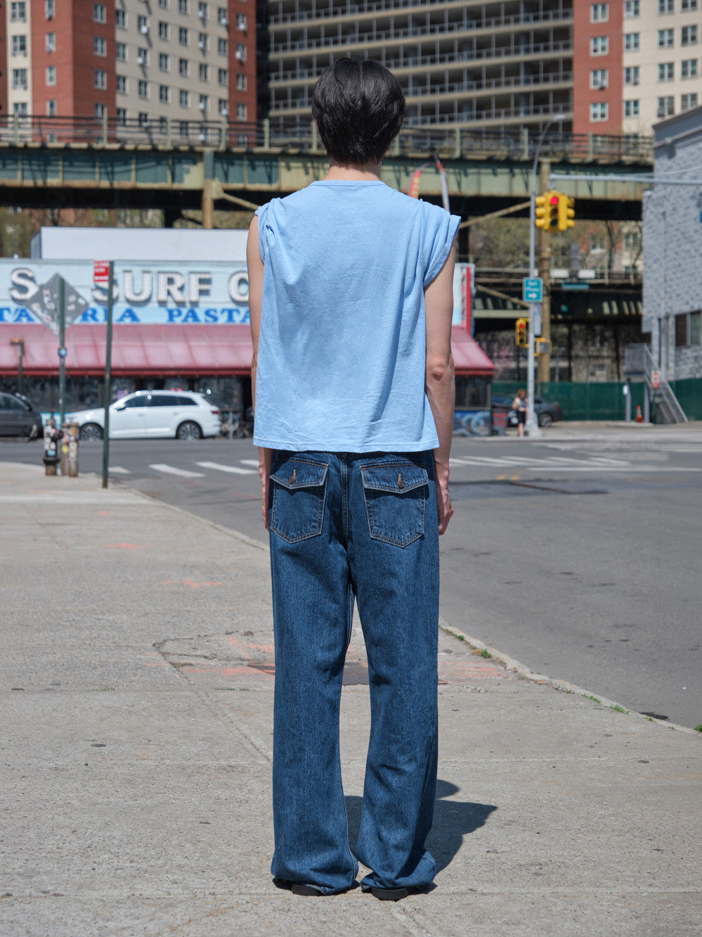 Low Classic Hollywood Basic Tee Blue