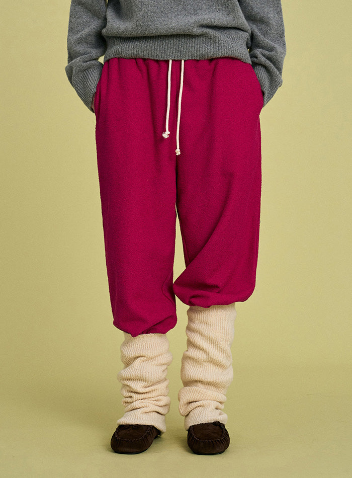 Mango Maniplease Popory Jogger Pants Magenta Pink