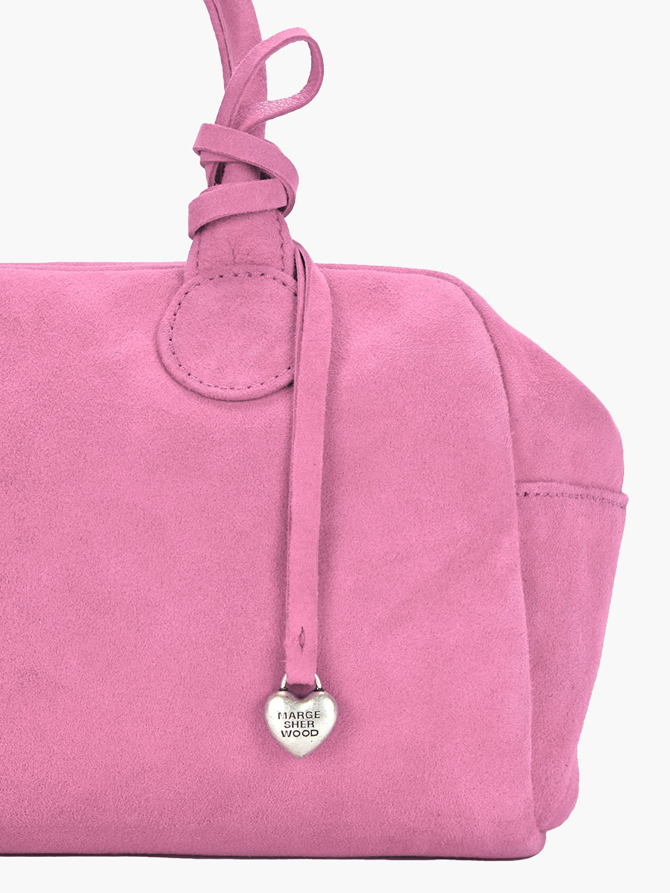 Margesherwood Heart Charm pink suede