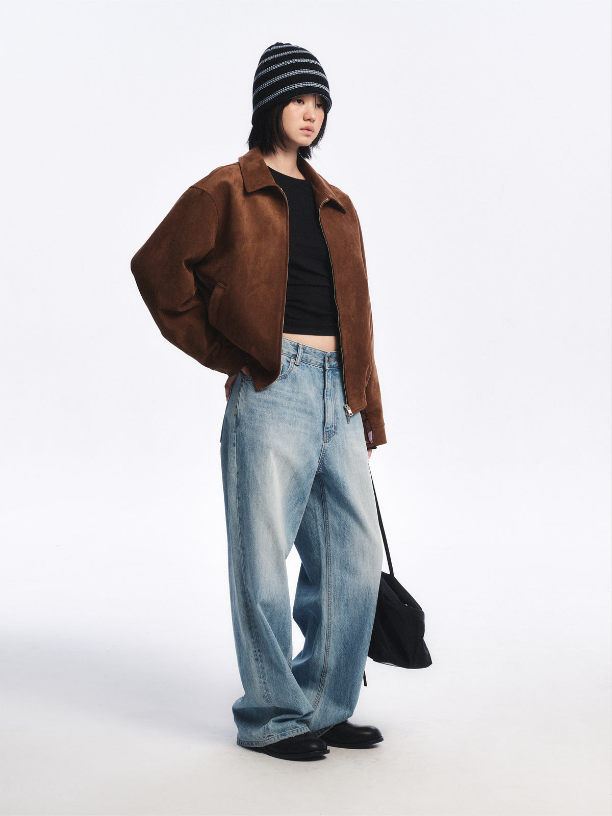 Low Classic Artificial Suede Zip-Up Blouson Camel - Low Classic