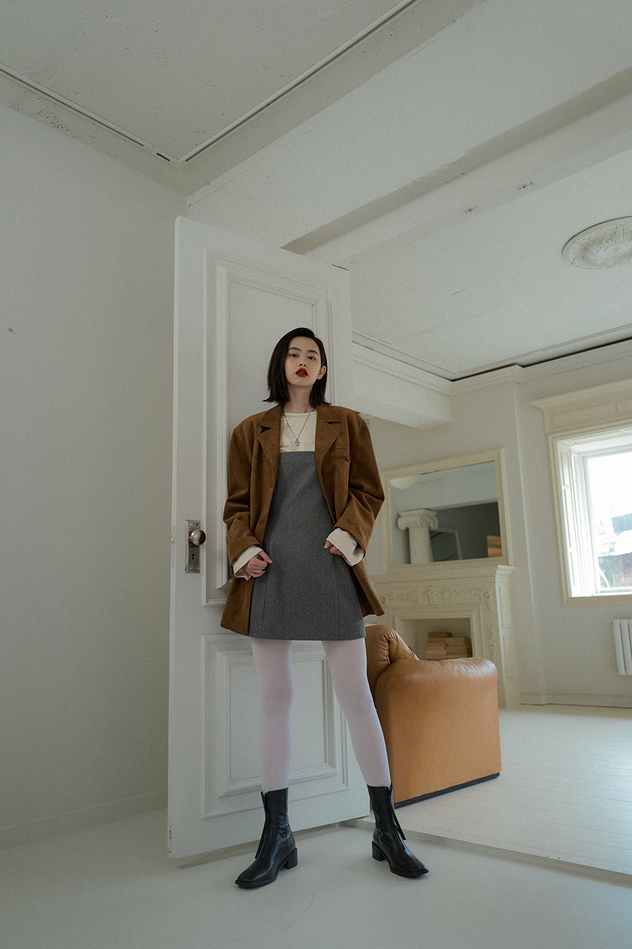 Overdueflair Classic Suede Jacket Camel