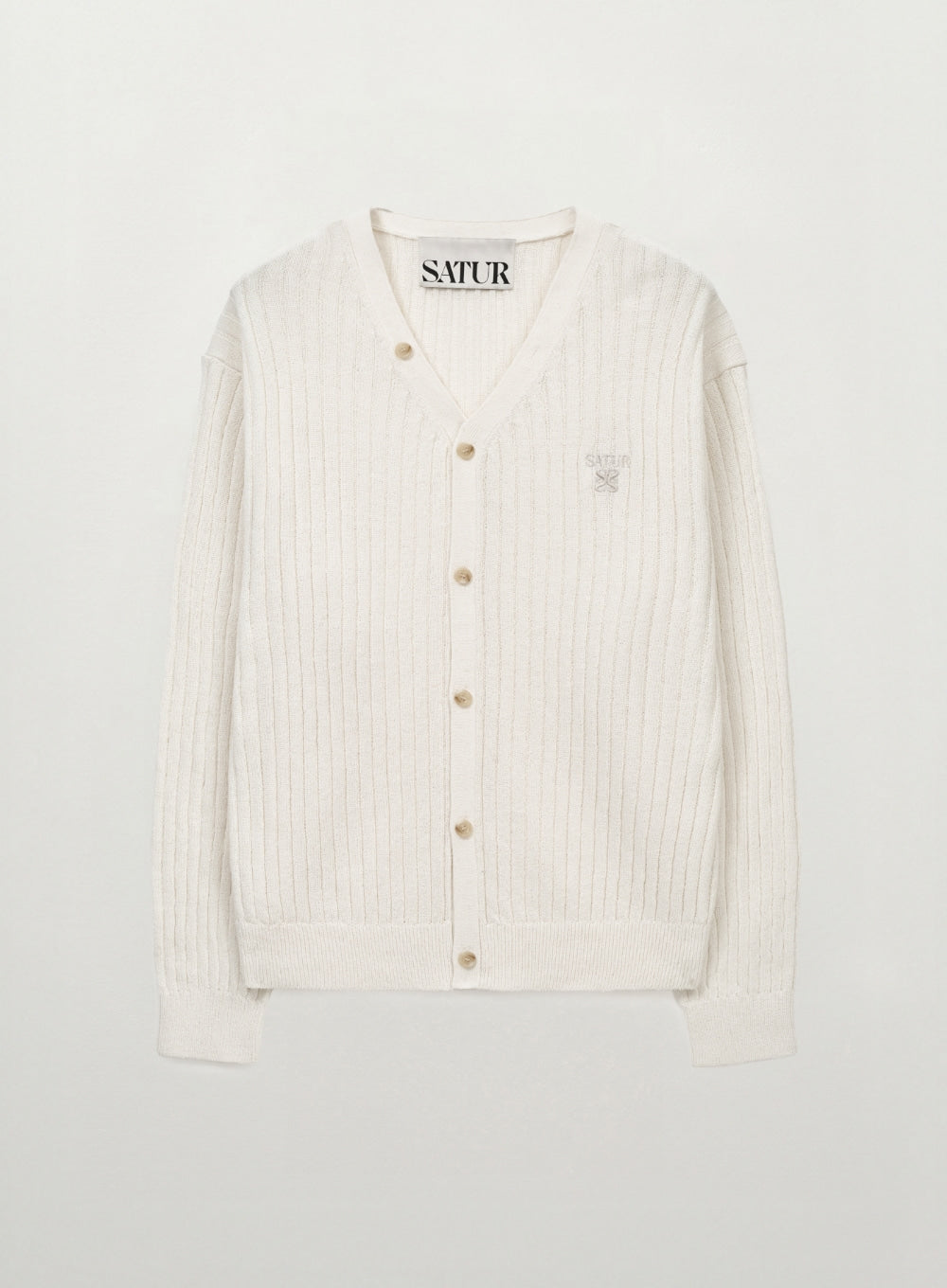 Satur Faro Linen Cardigan - White