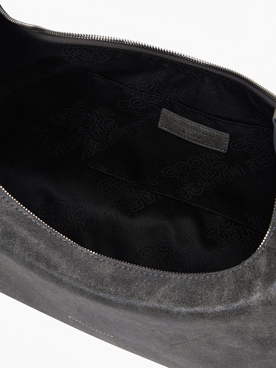 Margesherwood Hobo Large white+grey two-tone cracked