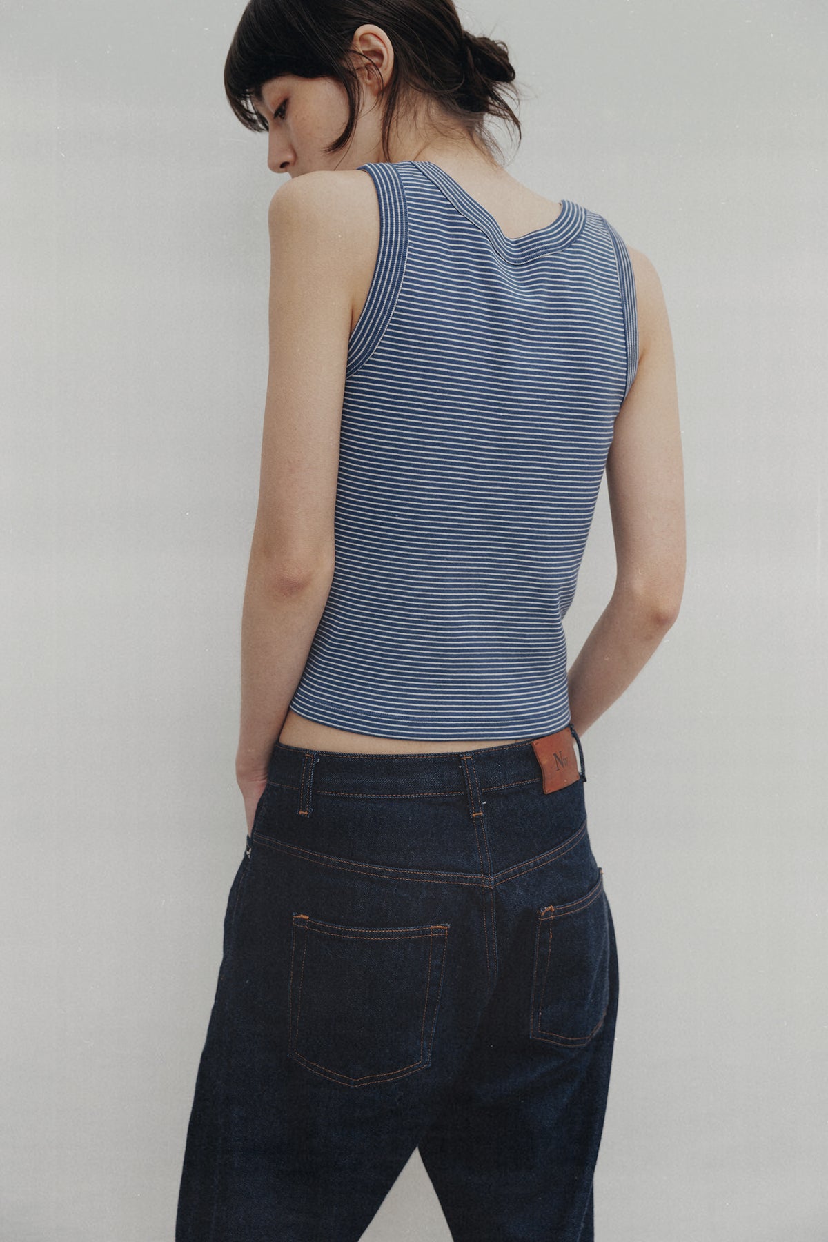 Nothing Written Sailor sleeveless top (Blue)