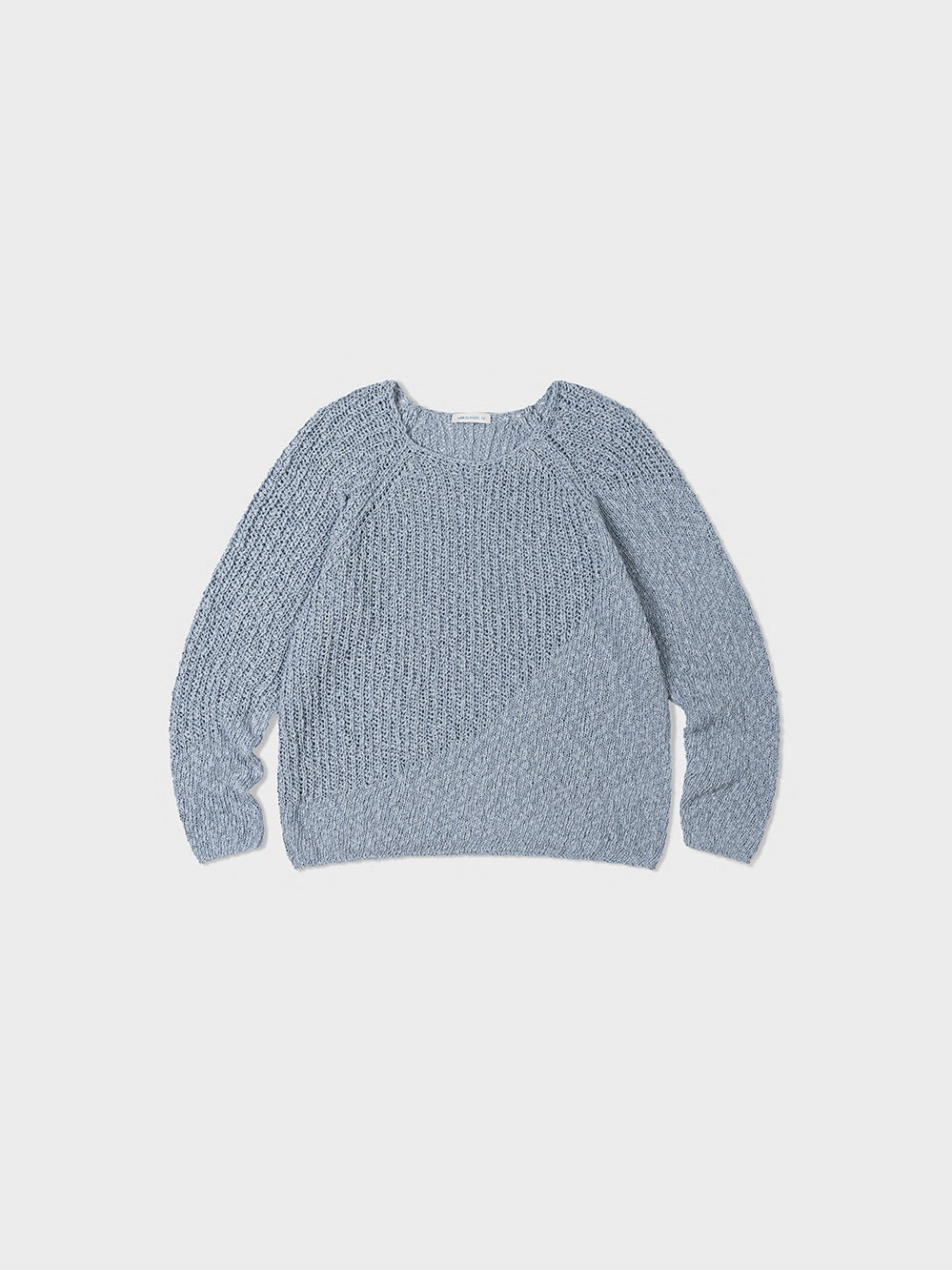 [Low Classic] Wave Sweater_Pale Blue