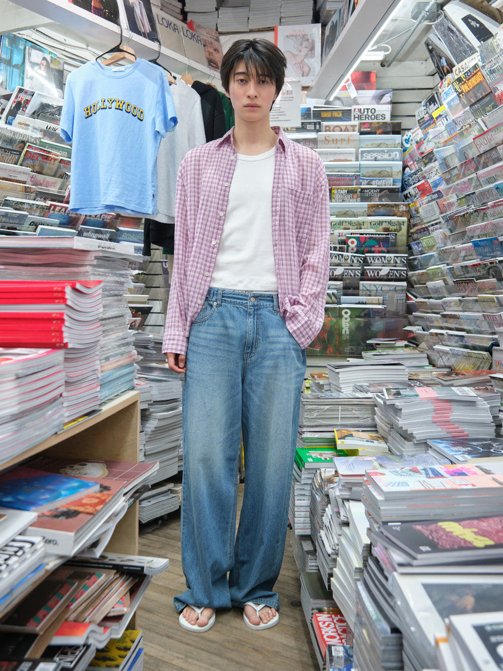 Low Classic Airy Oversized Jeans Mid Blue
