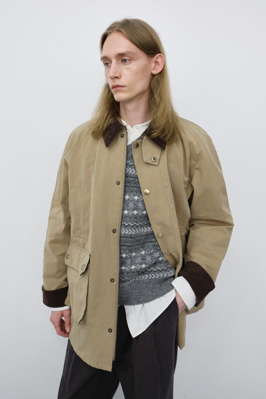 Dunst Unisex Waxed Cotton Hunting Jacket Beige