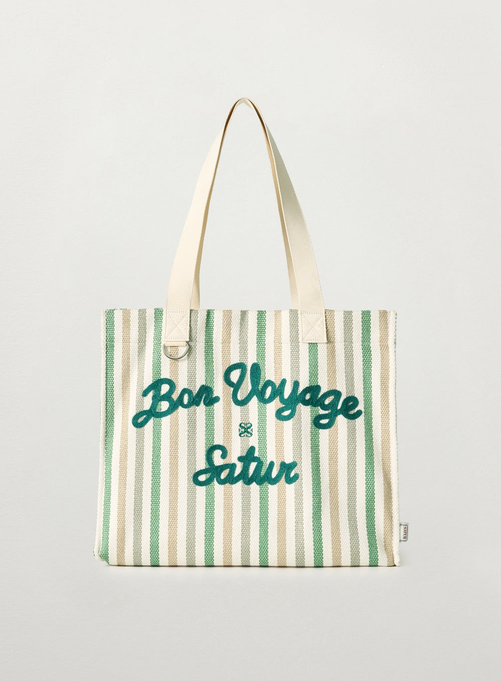[satur] Bon Voyage Over Size Beach Bag - Green