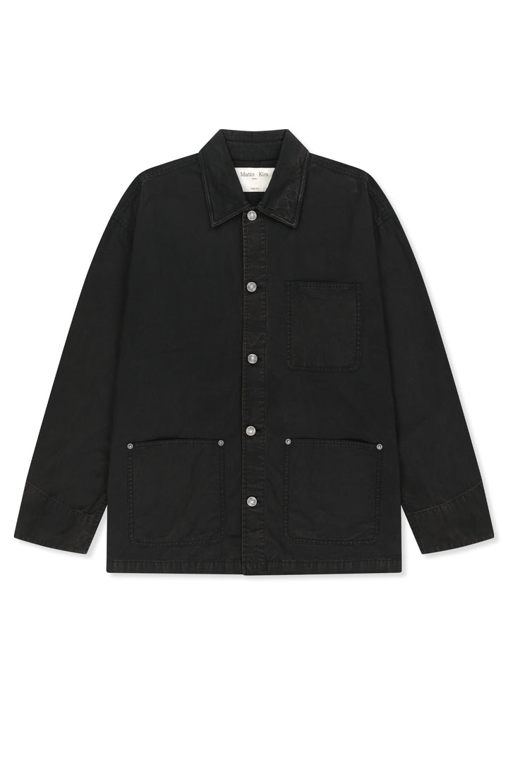 Matinkim Vintage Waxed Work Jacket IN Black