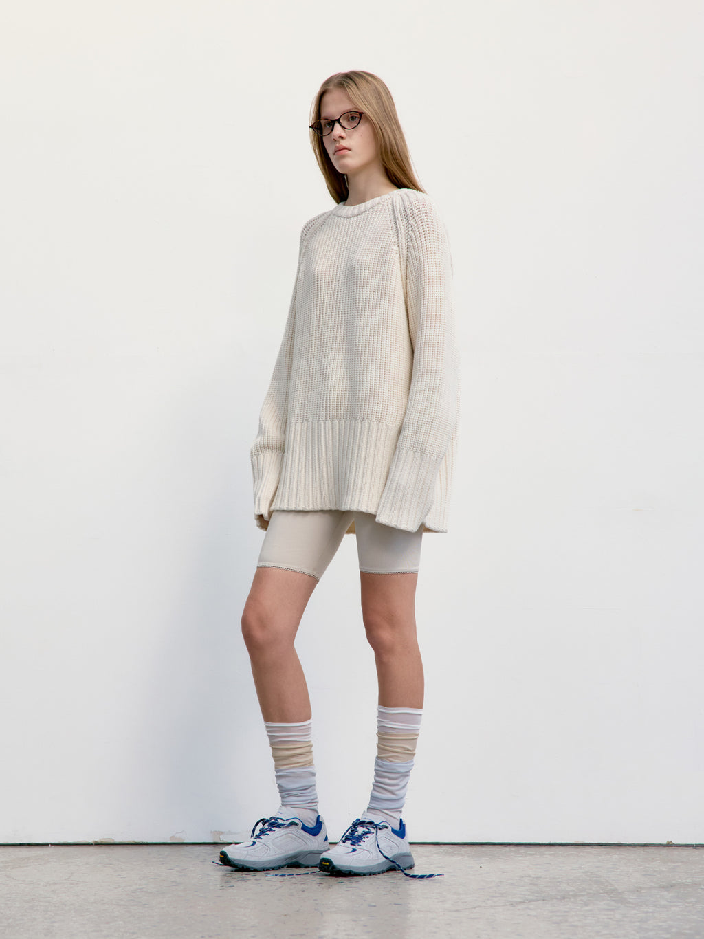 Low Classic Chunky Rib Knit Sweater Ivory