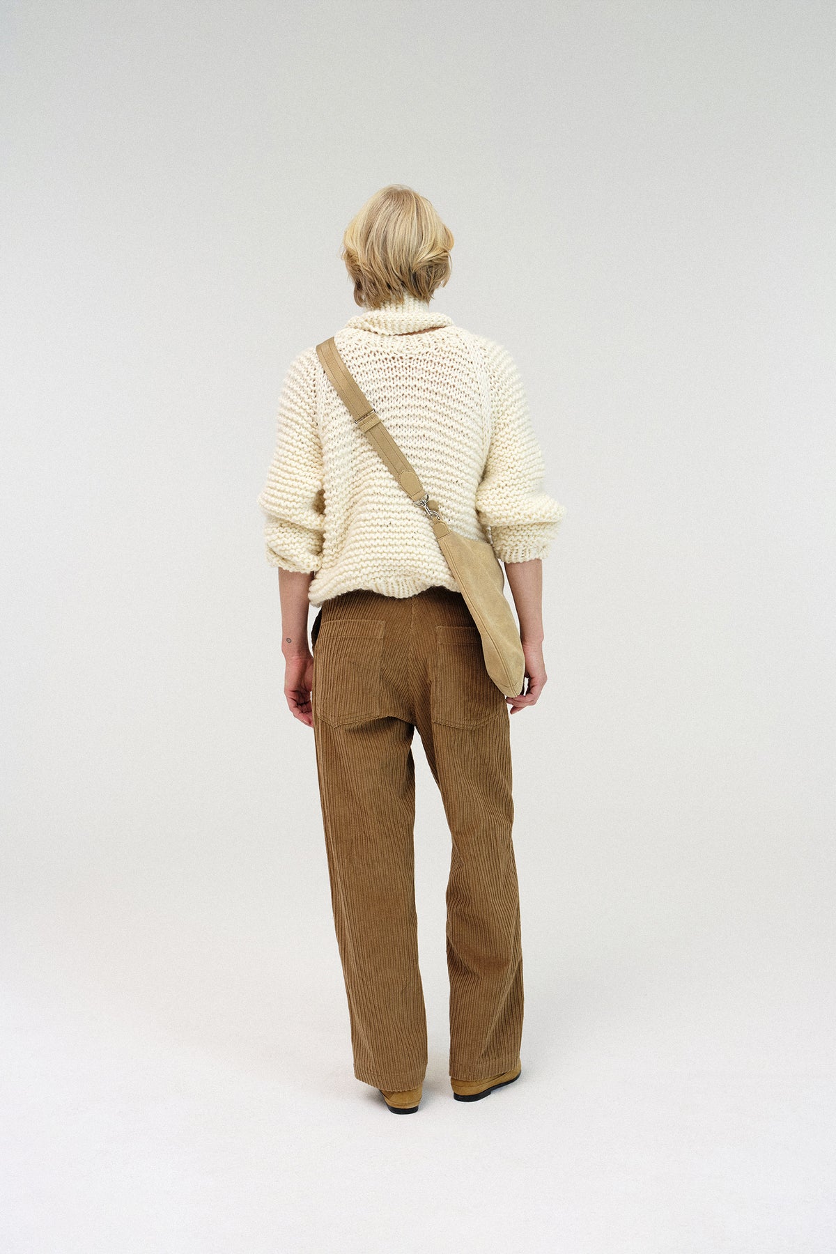 Nothing Written Double folded corduroy pants (Camel)