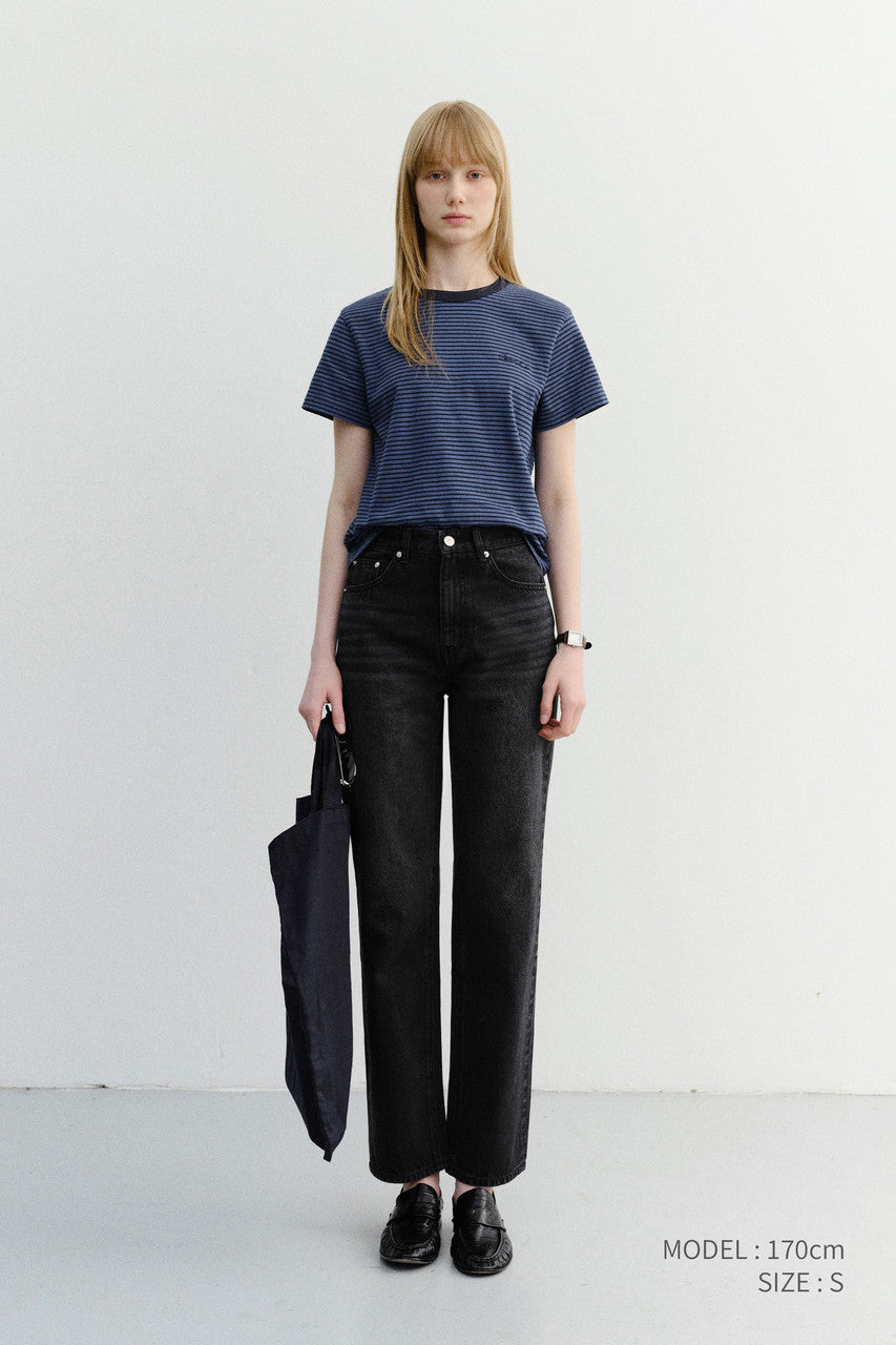 Dunst Essential Cropped Jeans Black