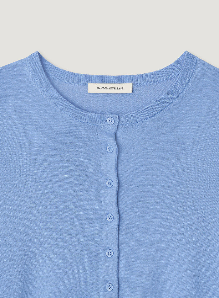 Mango Maniplease Molli Round Cardigan Blue