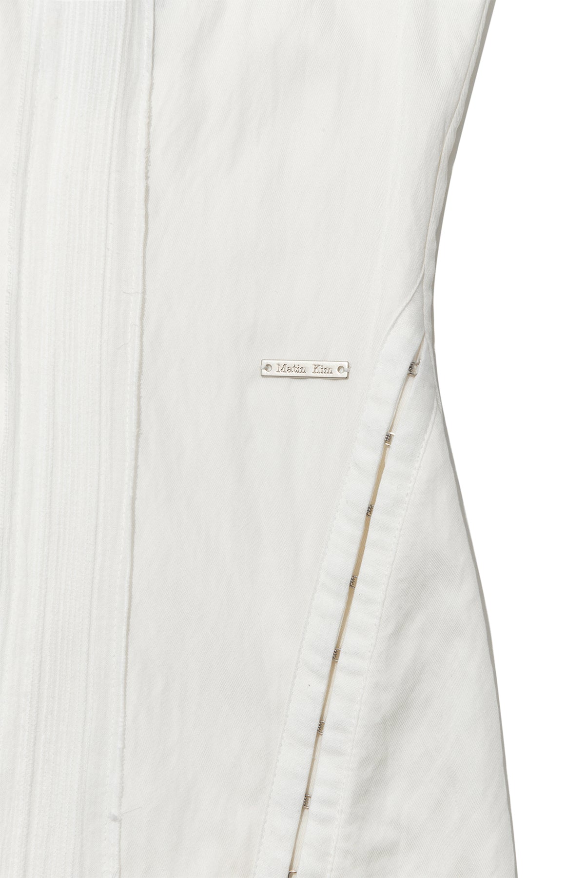 [matinkim] Hook And Eye Layered Long Dress IN Ivory