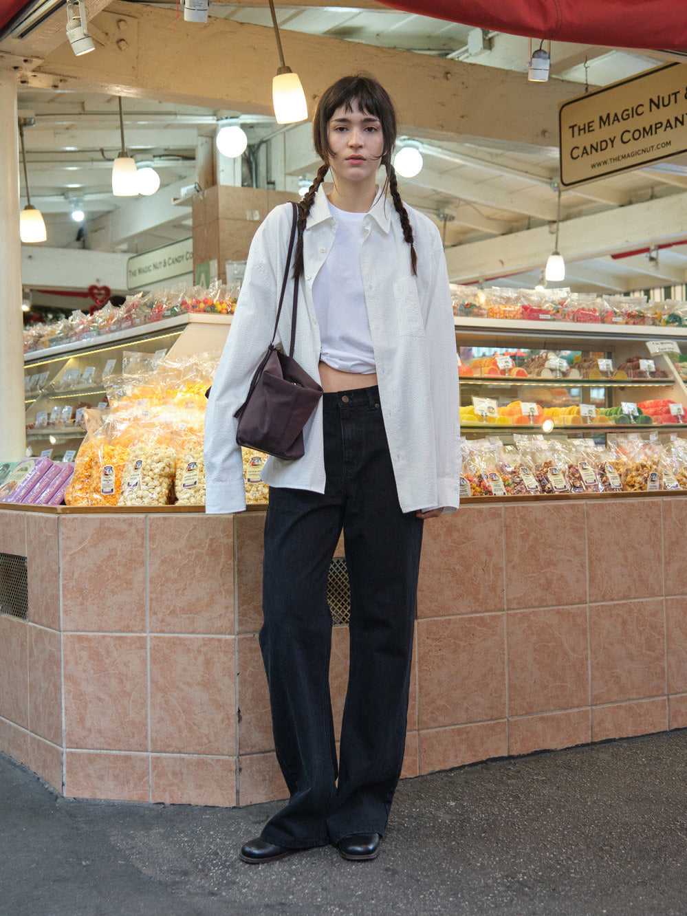 Low Classic Oversized Lc Checked Shirt Off White