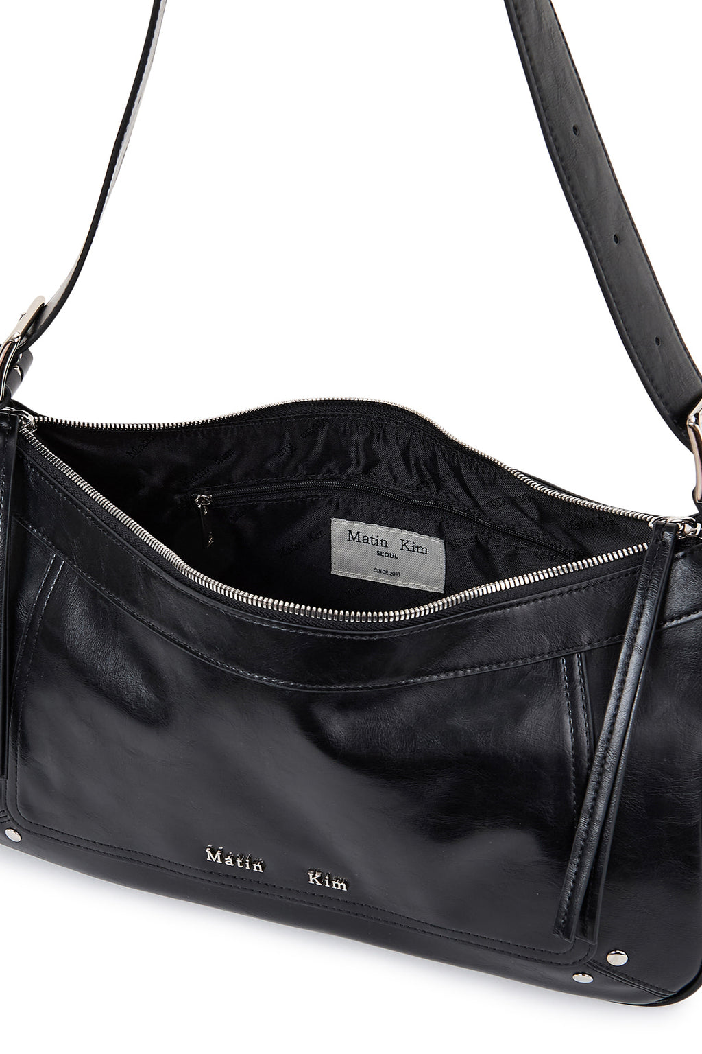 [matinkim] RIVET POINT QUAD SHOULDER BAG IN BLACK