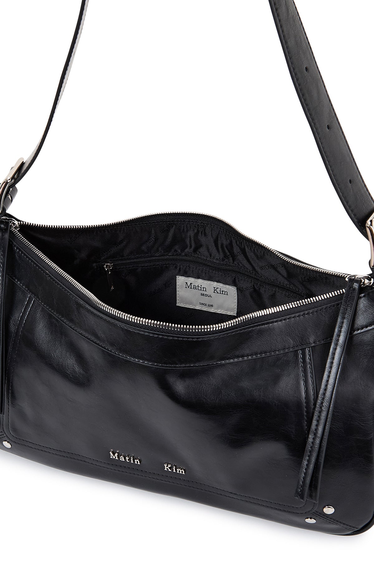 [matinkim] RIVET POINT QUAD SHOULDER BAG IN BLACK