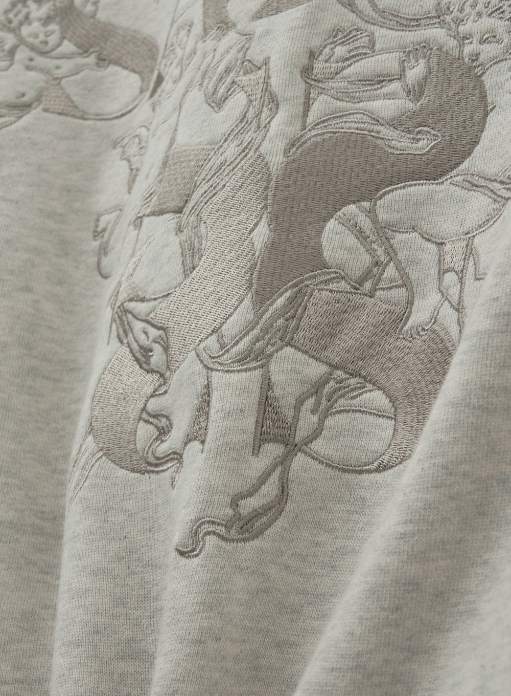 [satur] Angel Graphic Sweatshirt - Melange Ivory