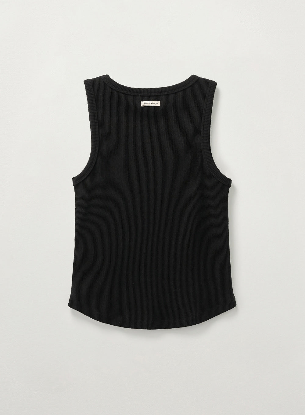 [satur] (W) Unbalance Neck Line Layered Sleeveless Top - Resort Black