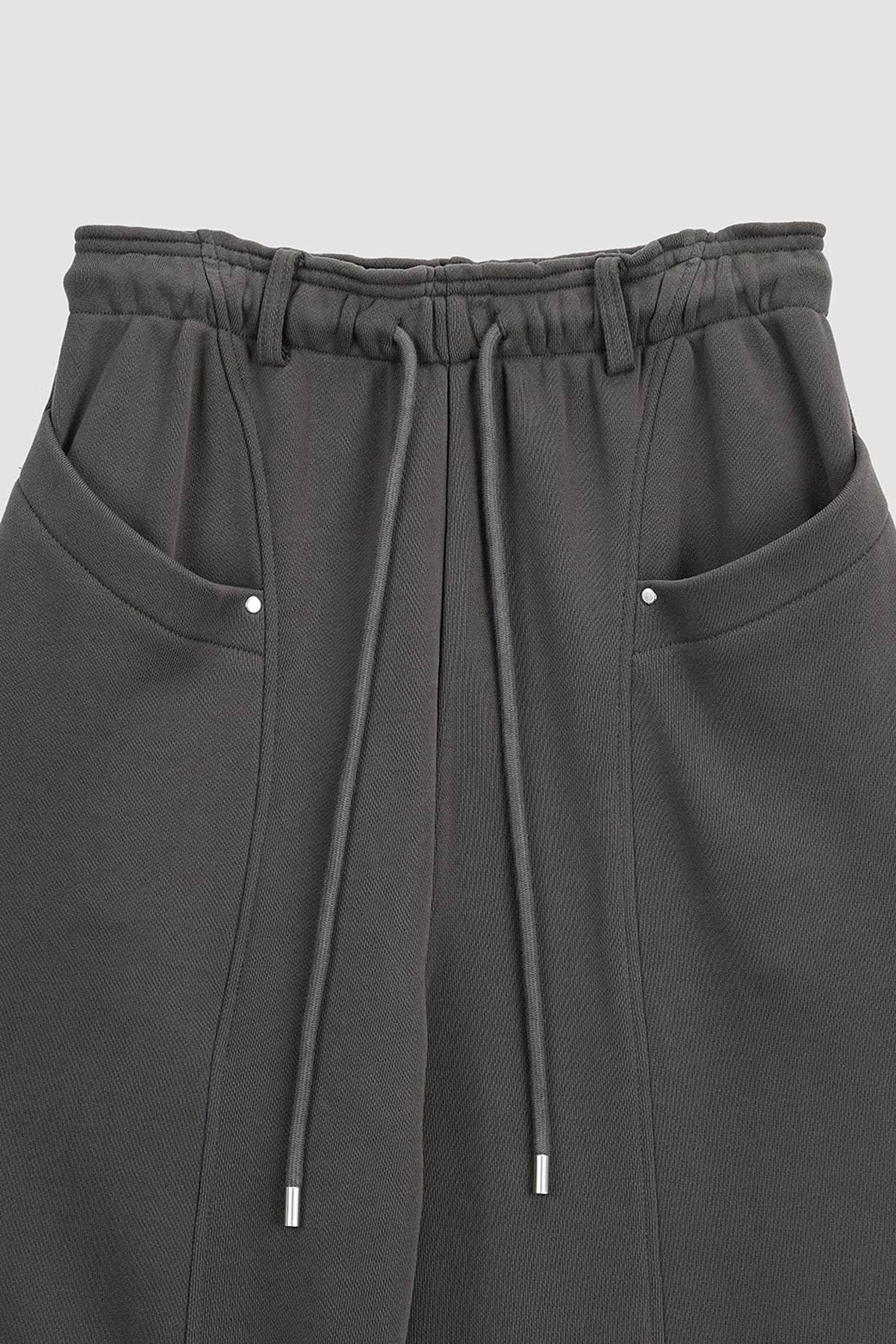 Matinkim Pocket Rivet Loose Fit Sweat Pants IN Charcoal