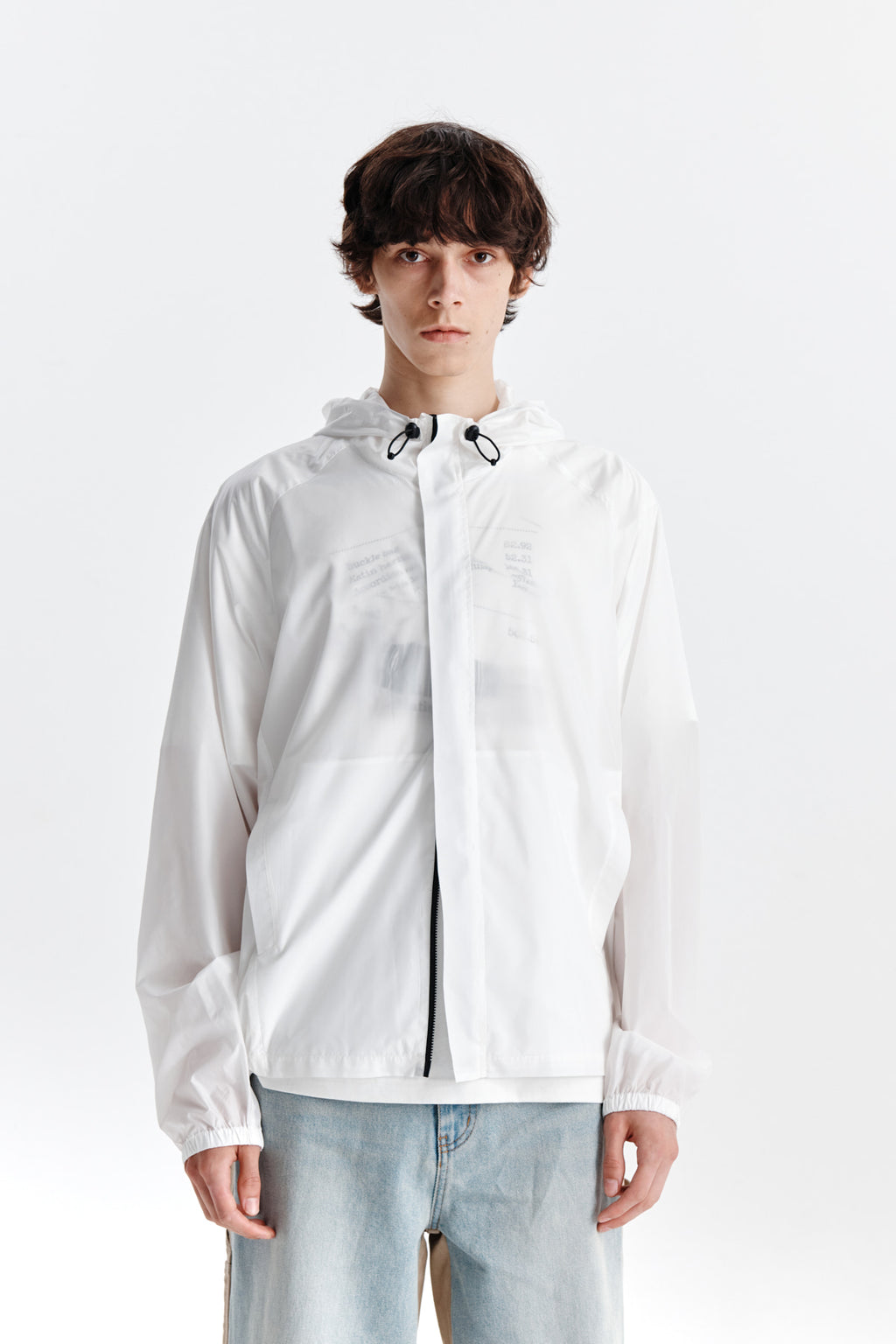 [matinkim] LIGHT HOODY WINDBREAKER FOR MEN IN WHITE