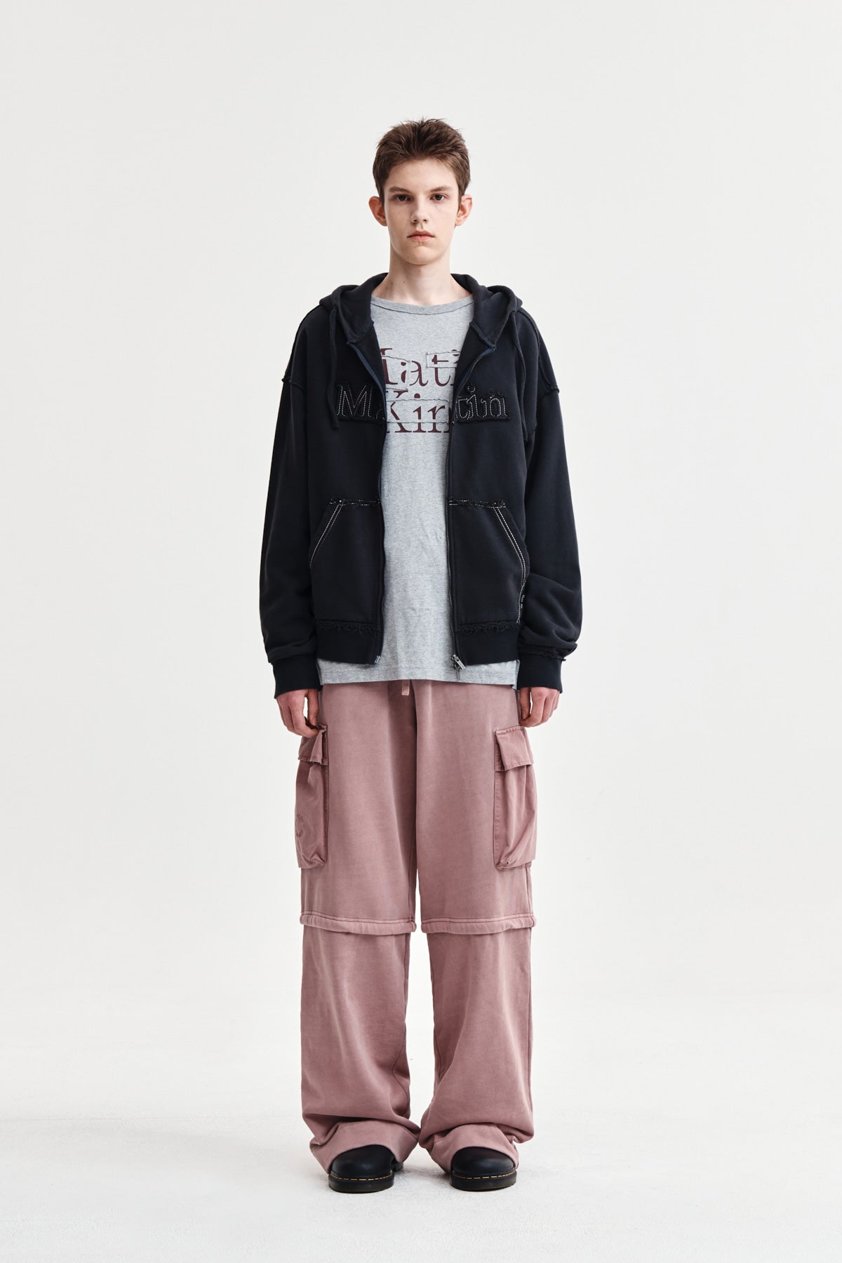 Matinkim Pigment Dyed Cargo Pants For Men IN Pink