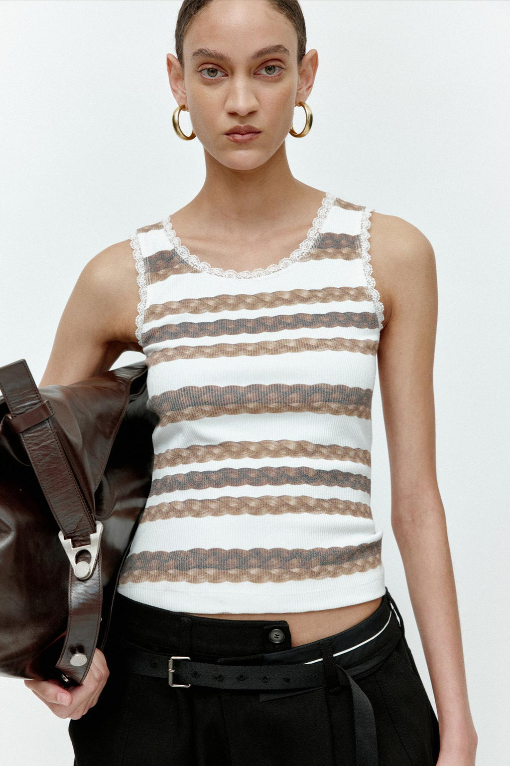 Andersson Bell Hair Braid Stripe Tank Top
